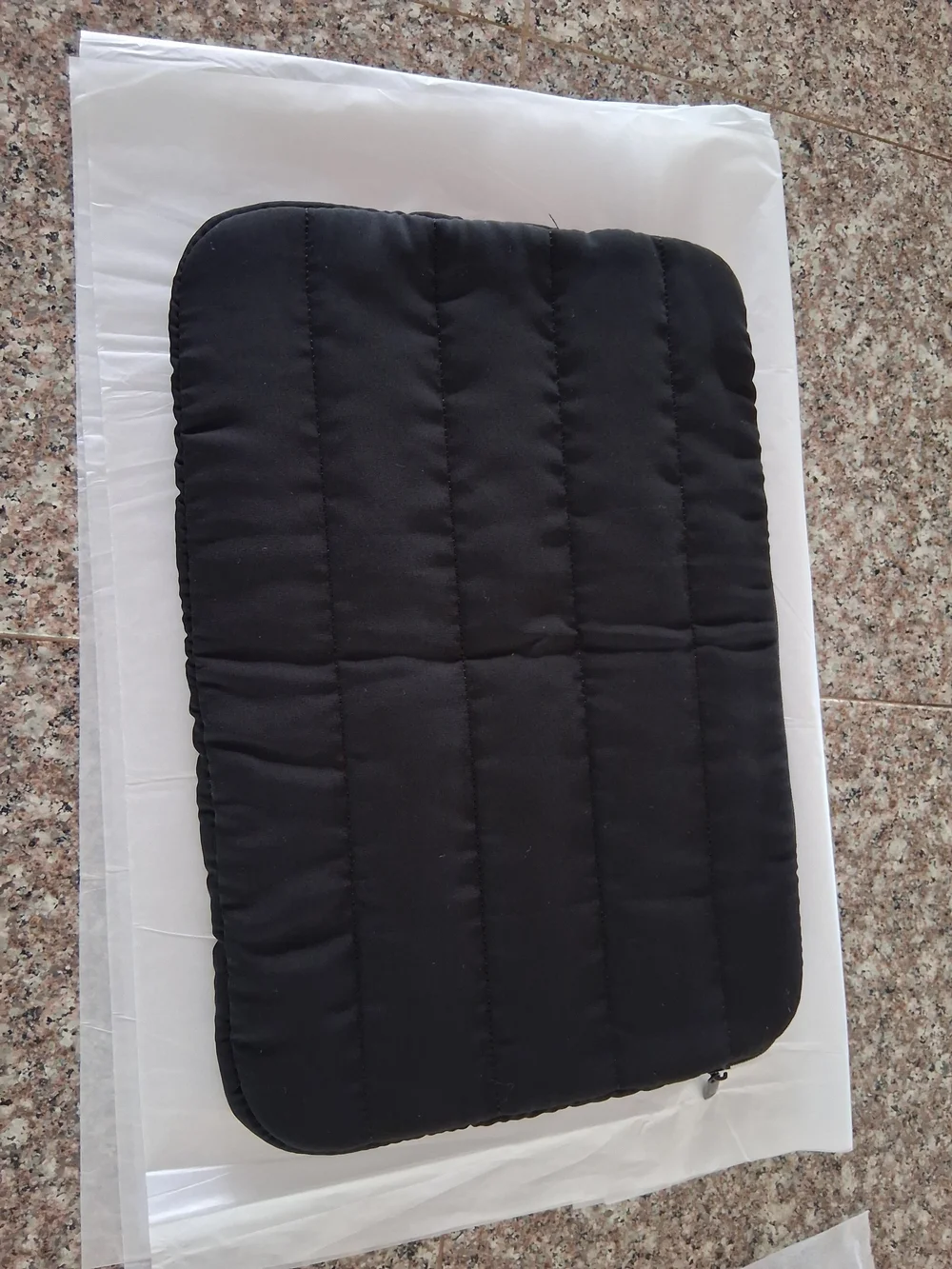Chanel GWP Quilted Black Pouch LAPTOP CASE with CC Logo.